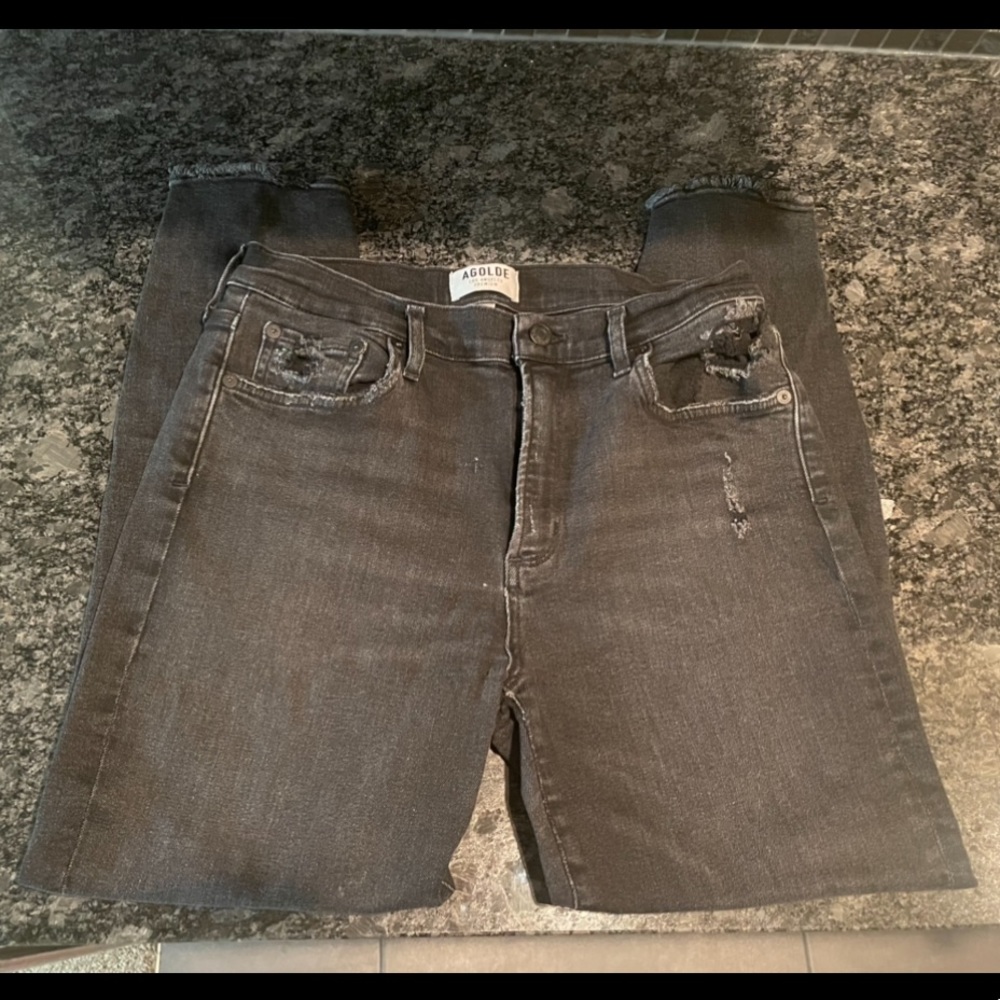 Agolde “Sophie” High Rise Skinny Crop
